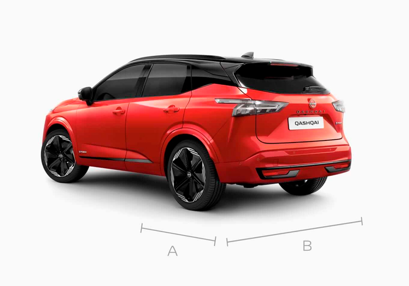 Dimens�es da bagageira Nissan Qashqai