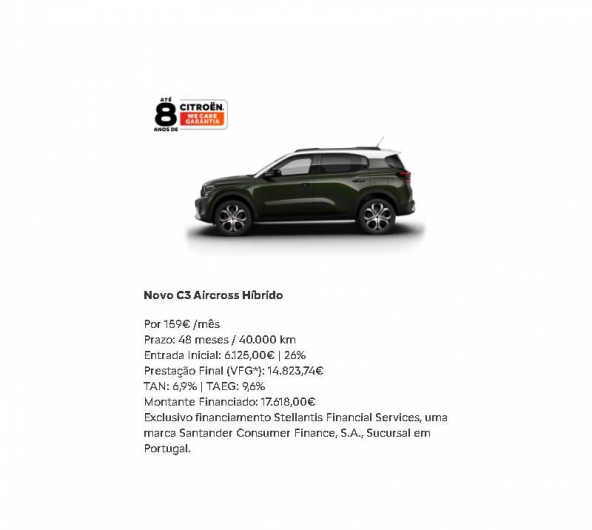 SIMPLY DRIVE -  Novo C3 Aircross H�brido Por 159�/m�s