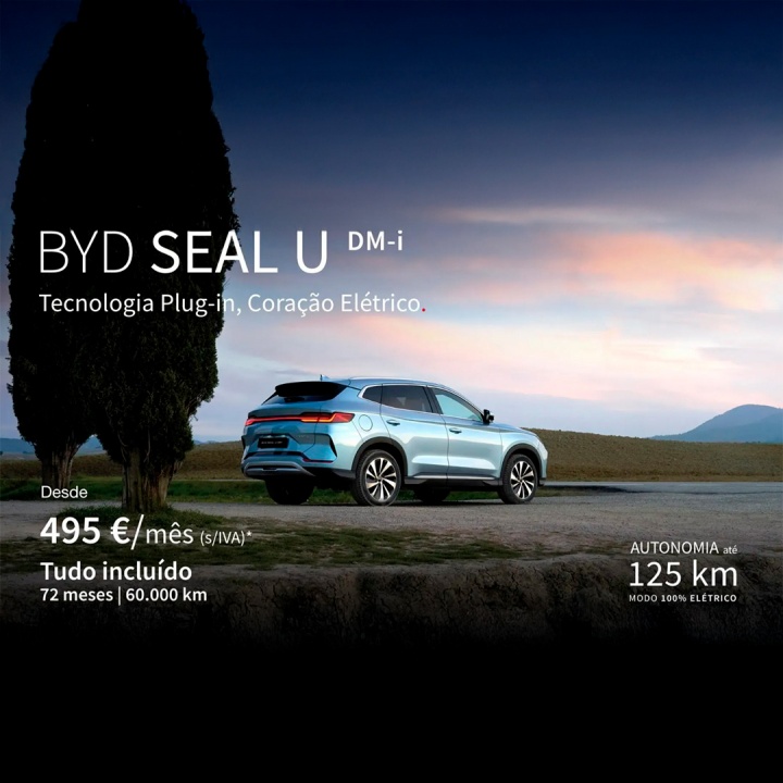 BYD SEAL U DM-I desde 495€ / Mês + IVA BYD SEAL U DM-I desde 495€ / Mês + IVA