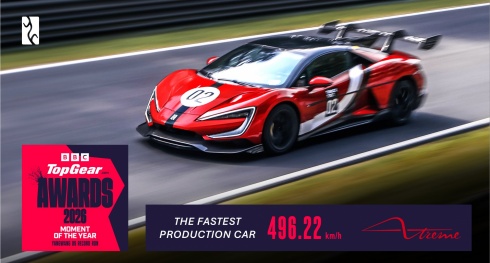 BYD Group celebra pr�mio TopGear.com �Moment Of The Year 2026� com o recorde de velocidade do YANGWANG U9 Xtreme