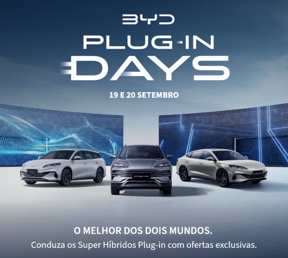 BYD Plug-in days 19 e 20 de setembro | Test Drives e ofertas exclusivas BYD Plug-in days 19 e 20 de setembro | Test Drives e ofertas exclusivas
