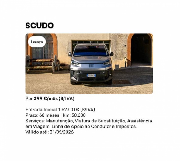 Leasys - SCUDO - Por 299 �/m�s (S/IVA)