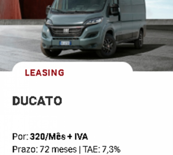 LEASING DUCATO Por: 320/M�s + IVA*