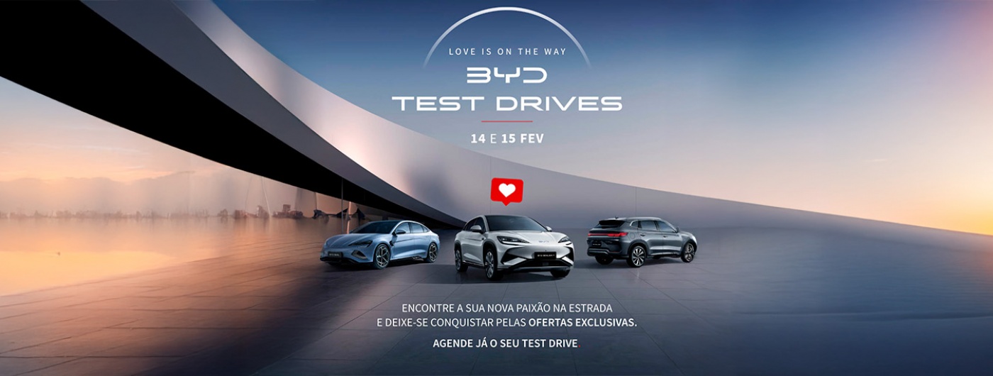 TEST-DRIVES BYD - 14 E 15 DE FEVEREIRO