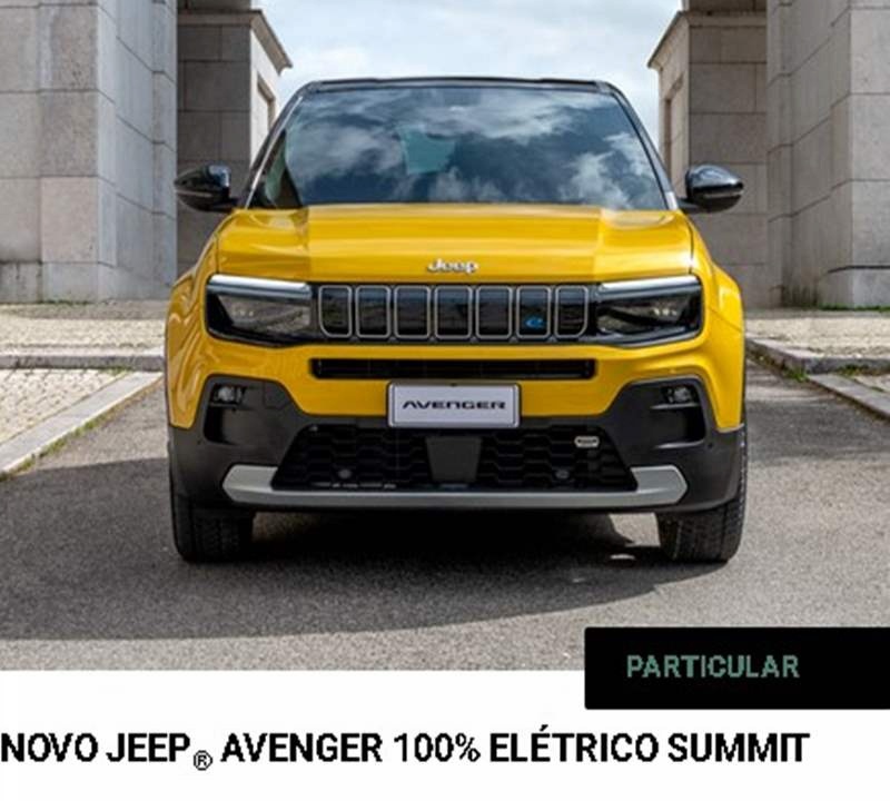 NOVO JEEP® AVENGER 100% ELÉTRICO SUMMIT POR 199€ / Mês NOVO JEEP® AVENGER 100% ELÉTRICO SUMMIT POR 199€ / Mês