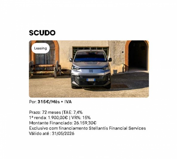 Leasing SCUDO Por: 315�/M�s + IVA