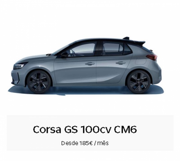 Renting Particulares - Corsa GS 100cv CM6  Desde 185� / m�s