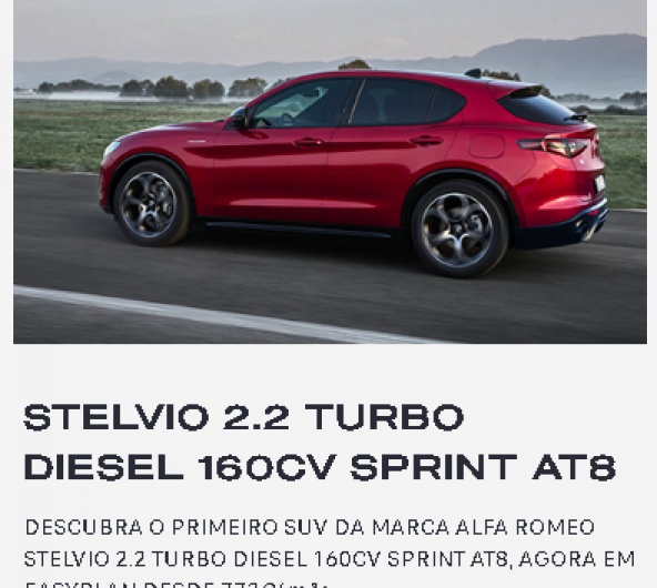 STELVIO TURBO DIESEL 160cv SPRINT AT8 Por: 773� /m�s*