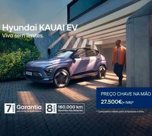 HYUNDAI KAUAI EV PRE�O CHAVE NA M�O 27.500� (+ IVA)*