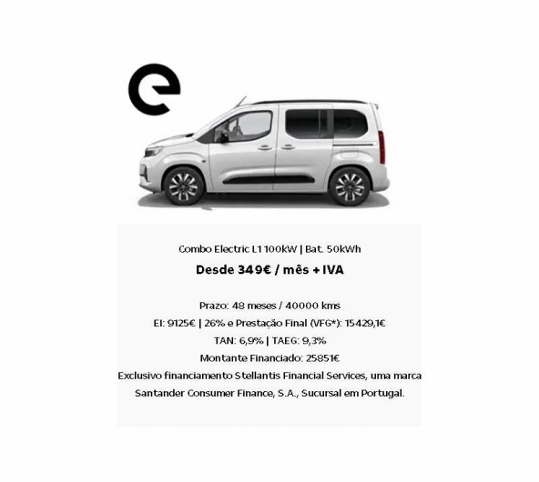 Combo Electric L1 100kW | Bat. 50kWh Desde 349� / m�s + IVA*
