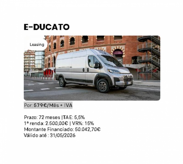 Leasing E-DUCATO - Por: 579�/M�s + IVA