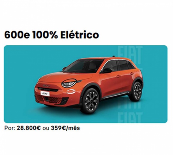 Fiat 600e 100% El�trico Por: 28.800� ou 359�/m�s