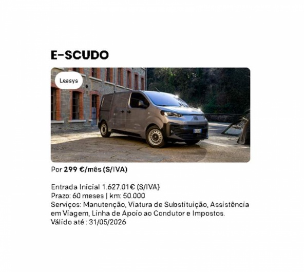 Leasys - E-SCUDO - Por 299 �/m�s (S/IVA)