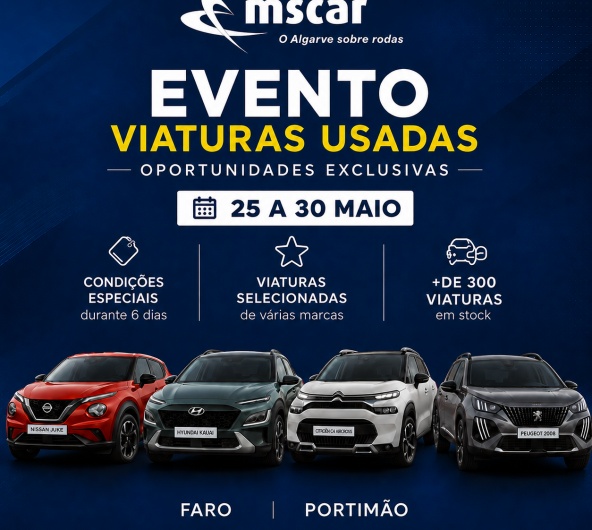 EVENTO MSCAR VIATURAS USADAS COM CONDI��ES ESPECIAIS 25 A 30 MAIO