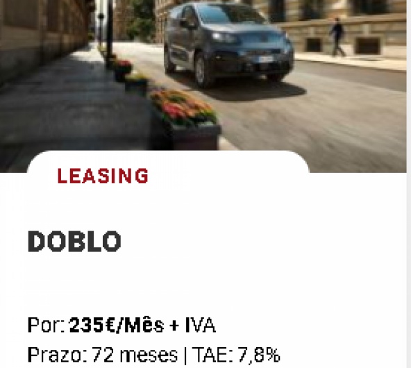 LEASING DOBLO Por: 235�/M�s + IVA*