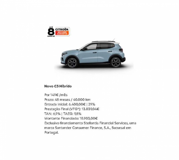 SIMPLY DRIVE -Novo C3 H�brido Por 149�/m�s