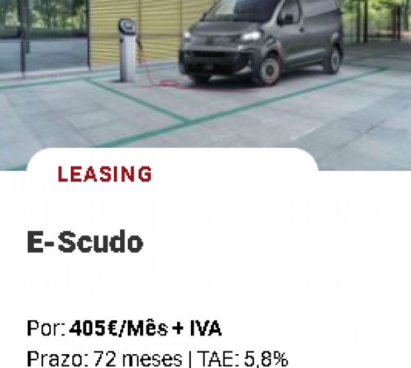 LEASING E-Scudo Por: 405�/M�s + IVA*