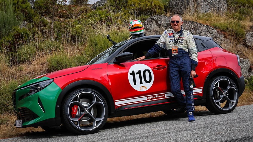 Carlos Tavares ao volante do novo Alfa Romeo Junior Veloce no Caramulo Motorfestival